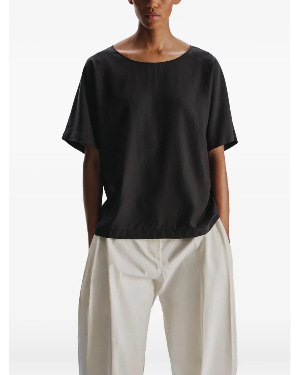 The Row Black Basso Top