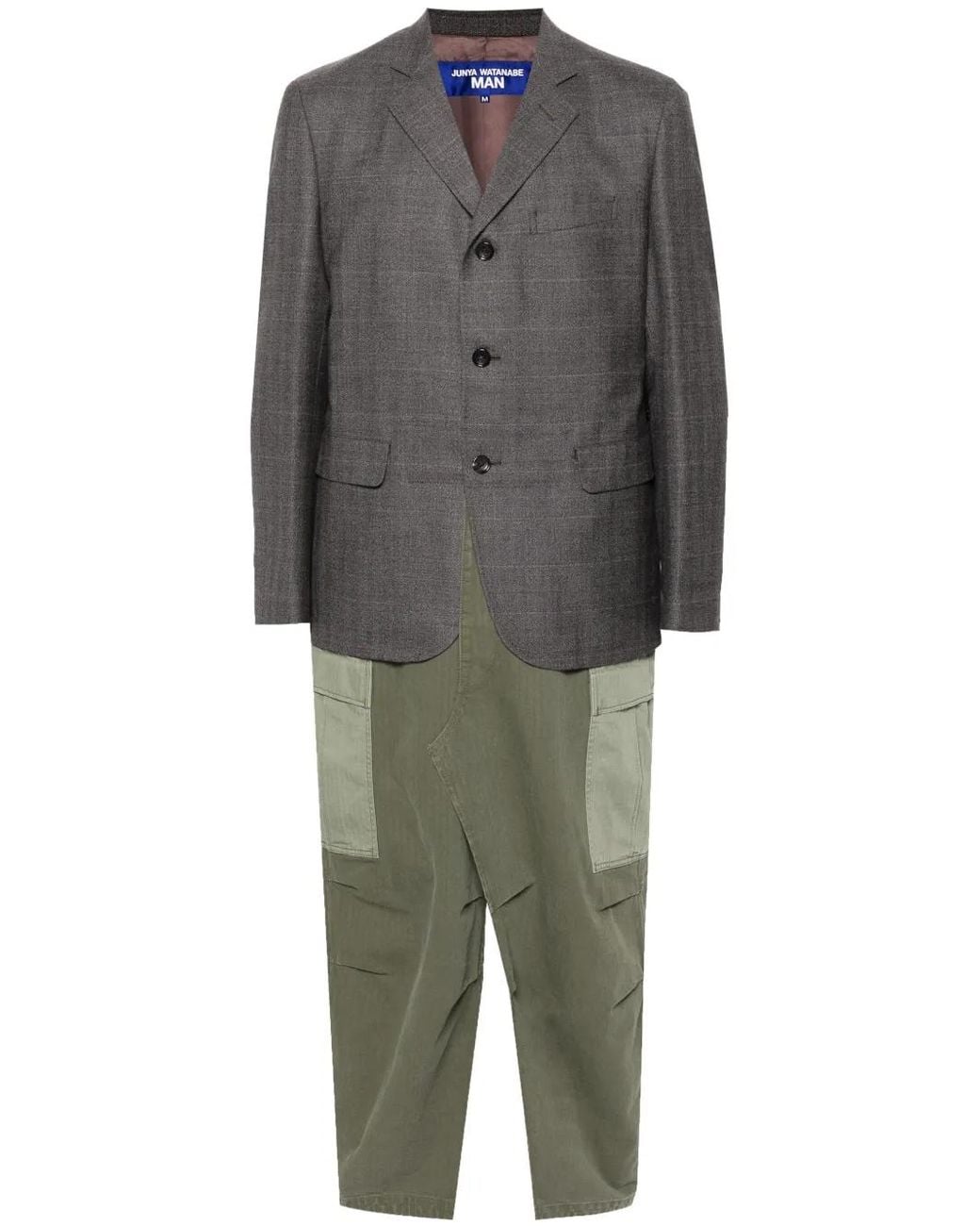 Junya Watanabe Gray Panelled Coat for men
