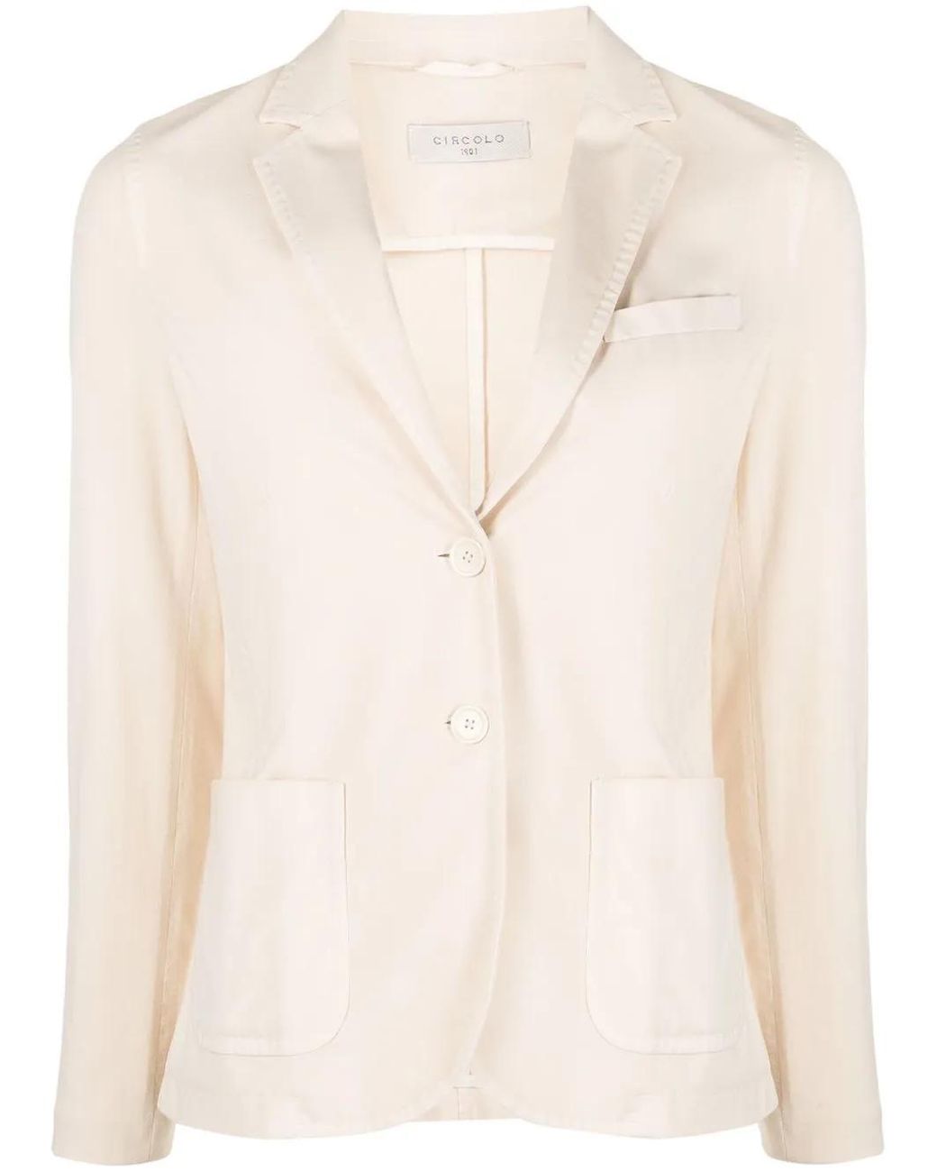 Circolo 1901 Natural Single-Breasted Blazer