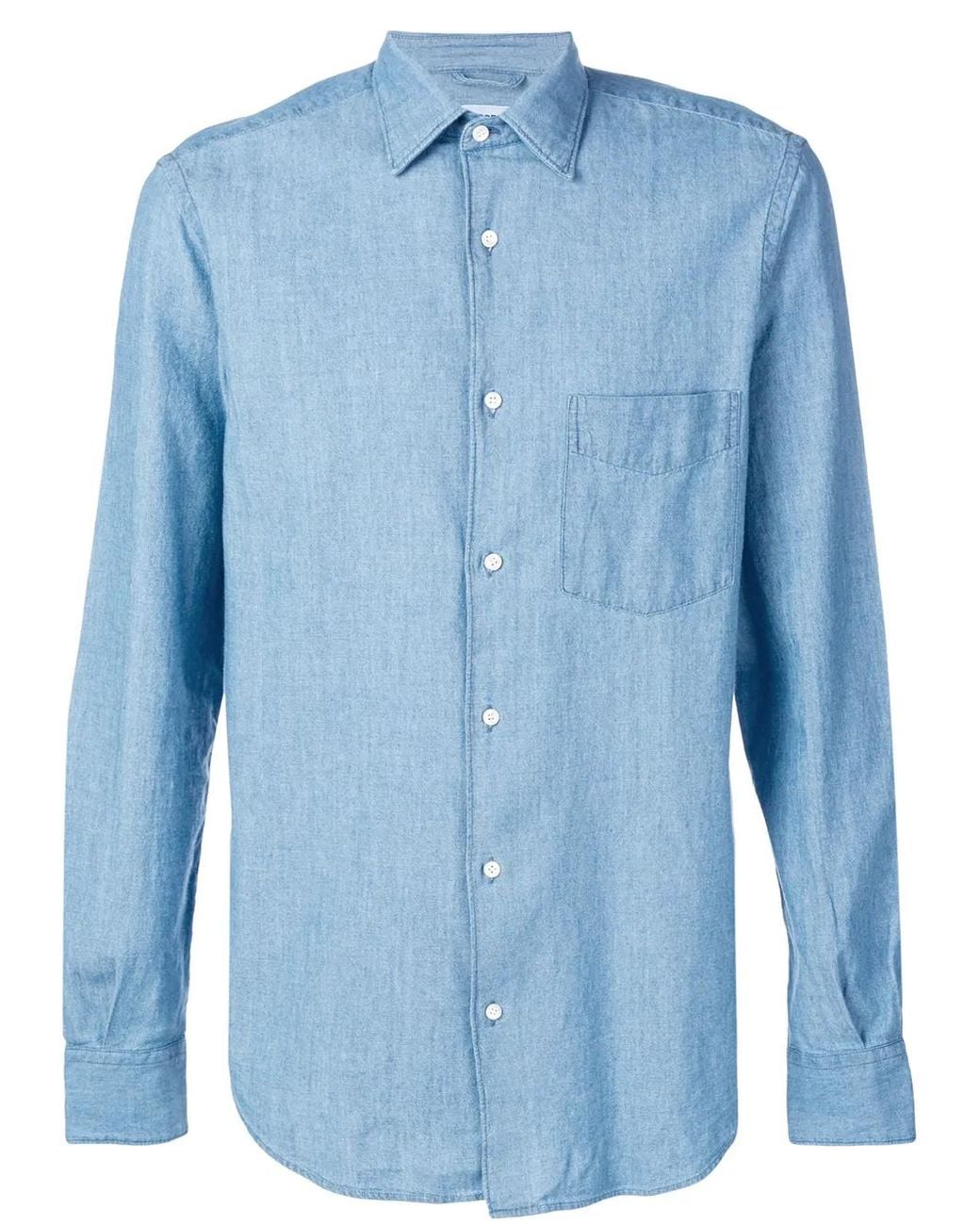 Aspesi Blue Classic Denim Shirt for men