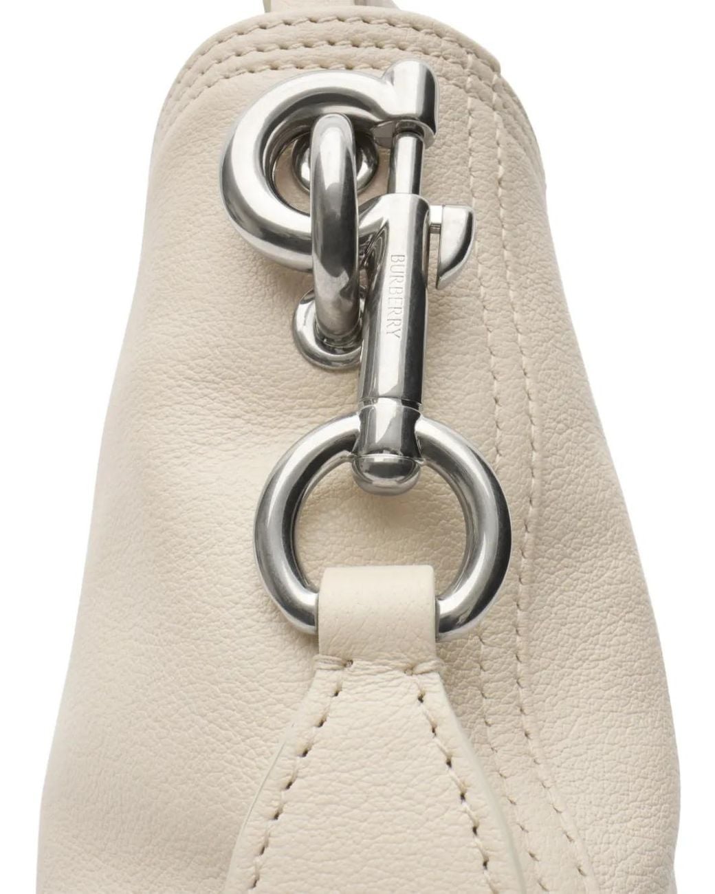 Burberry White Mini Sac Seau B Clip