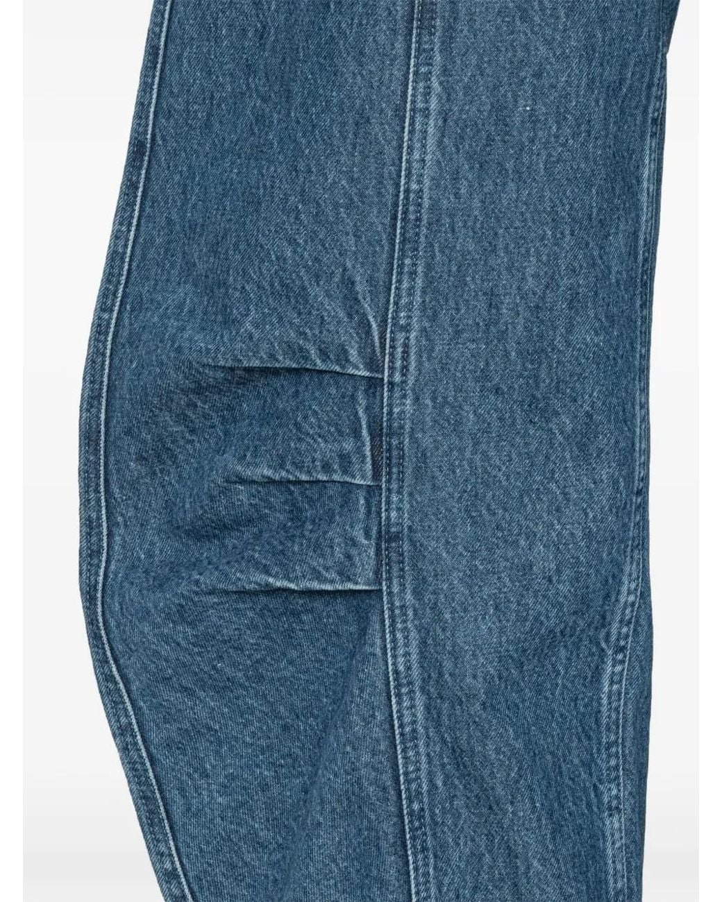 ROTATE BIRGER CHRISTENSEN Blue Denim Cargo Trousers