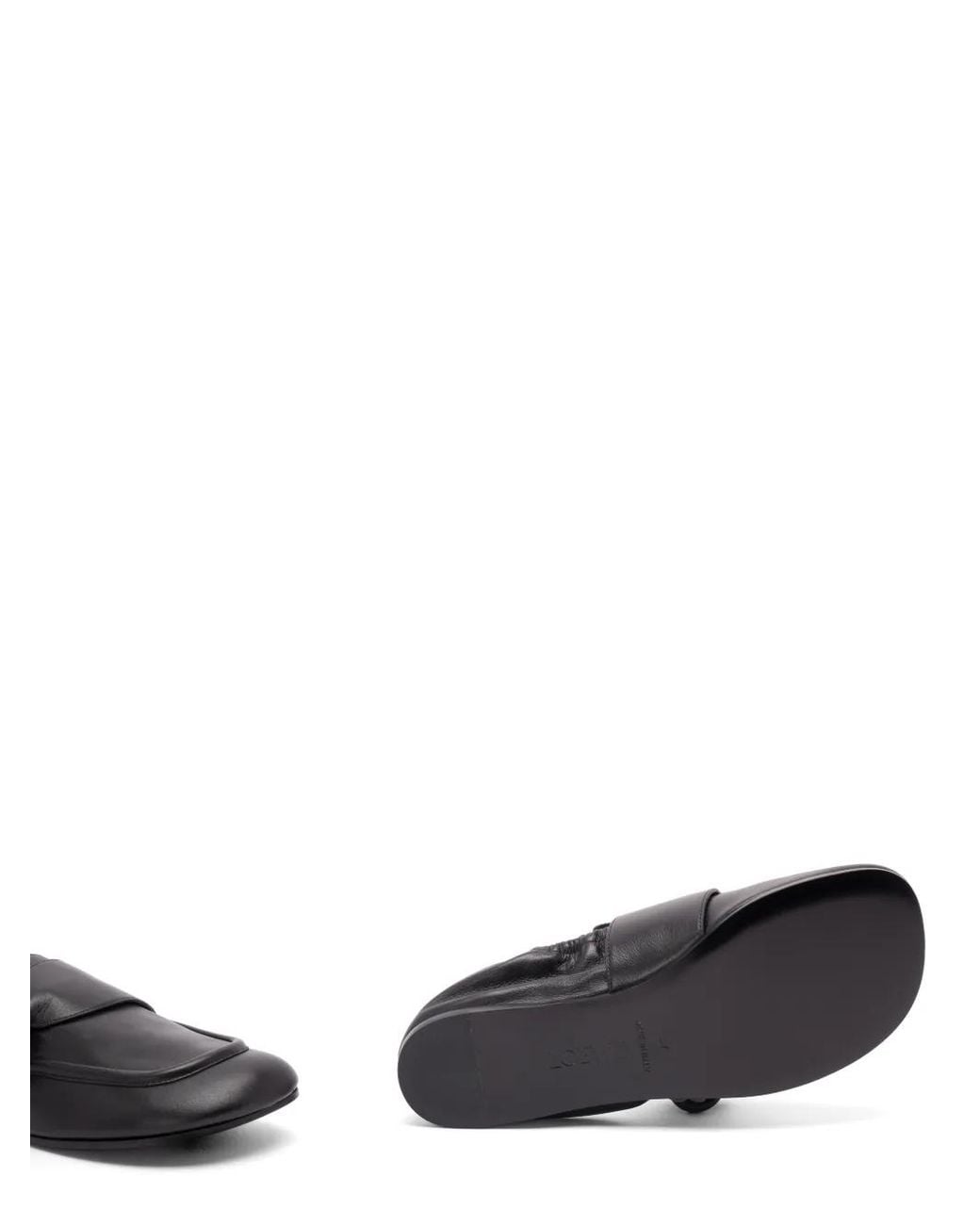 Loewe White Toggle Loafers