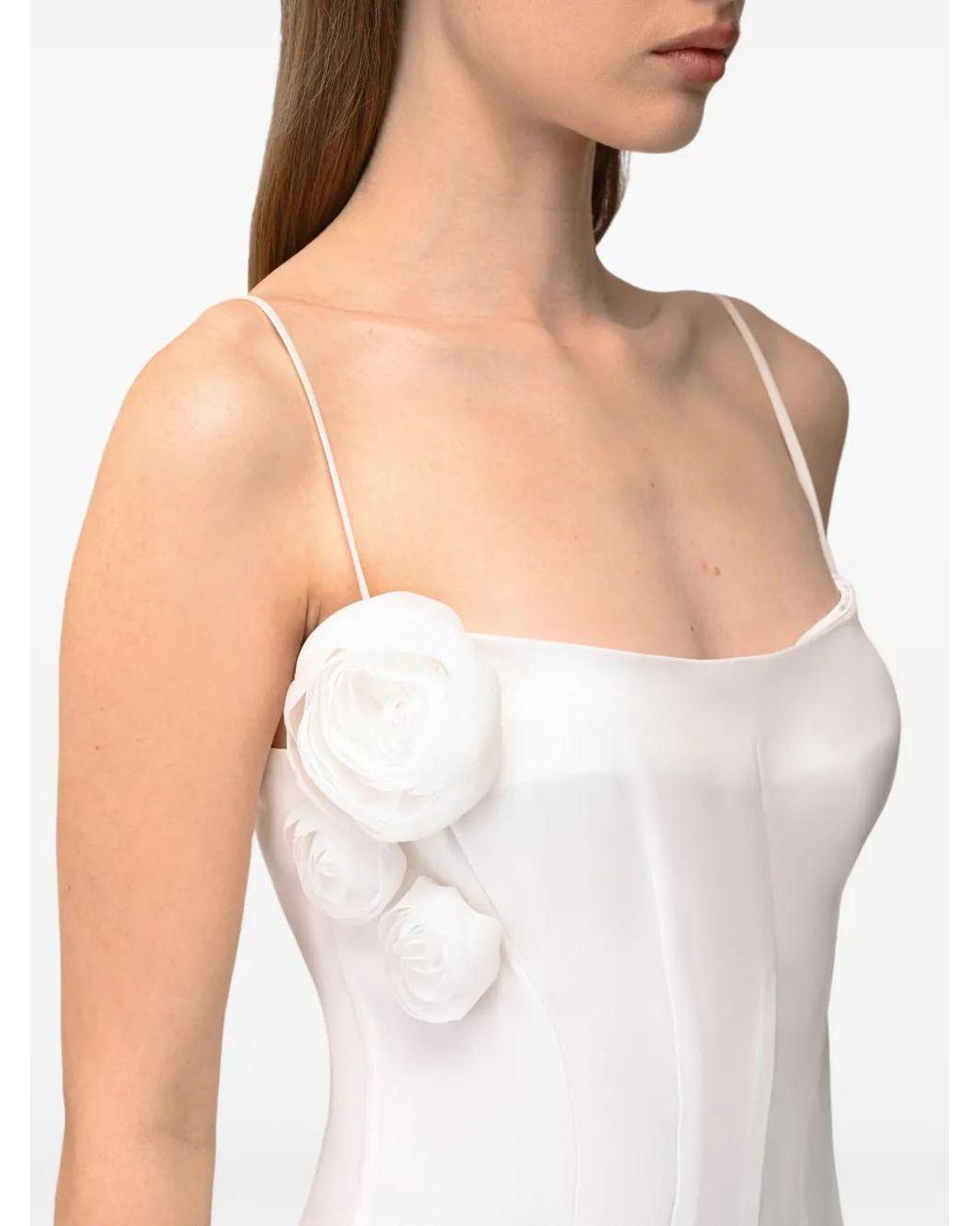 Anouki White Corset Midi Dress