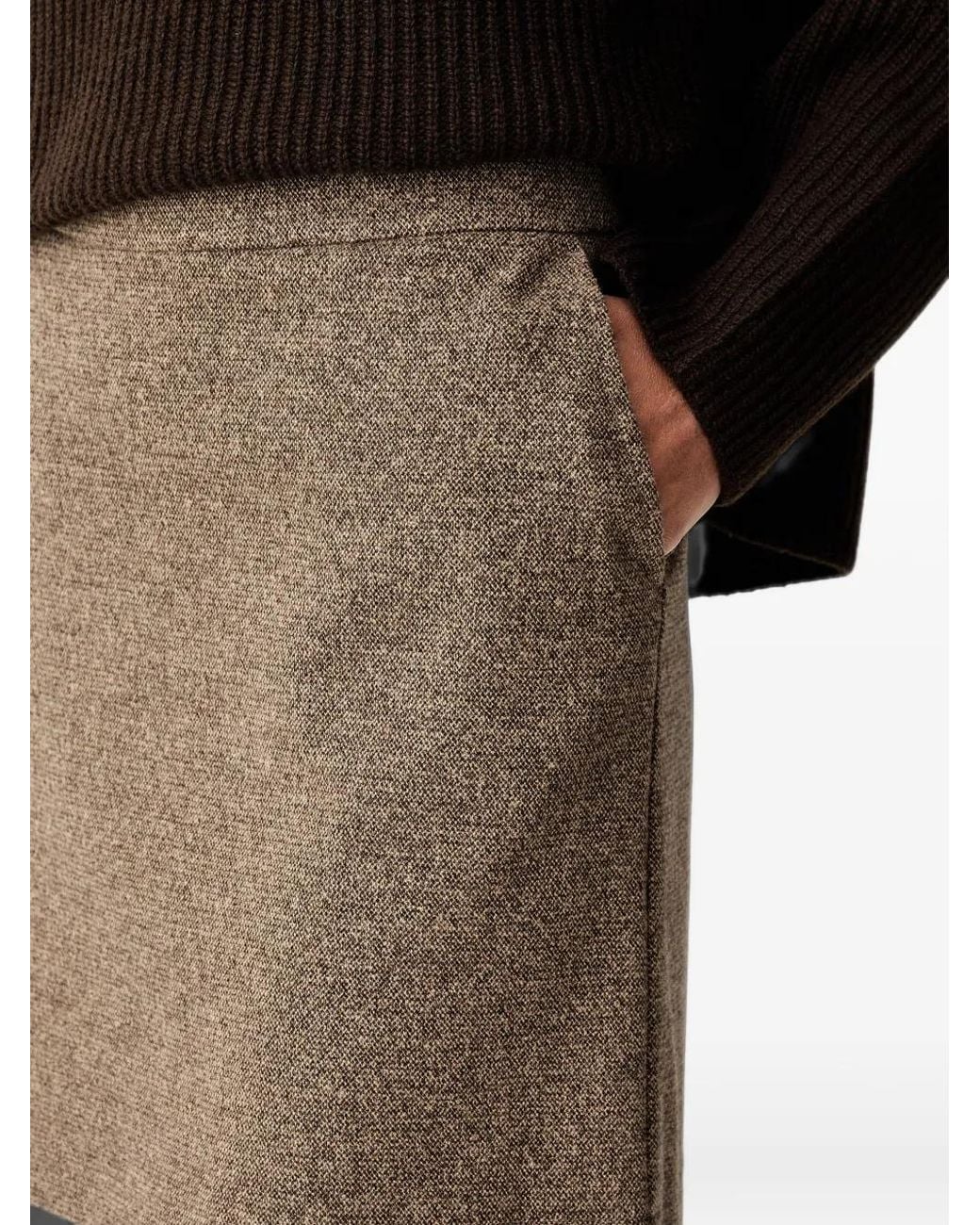 Marc O' Polo Black Mélange-Effect Mini Skirt