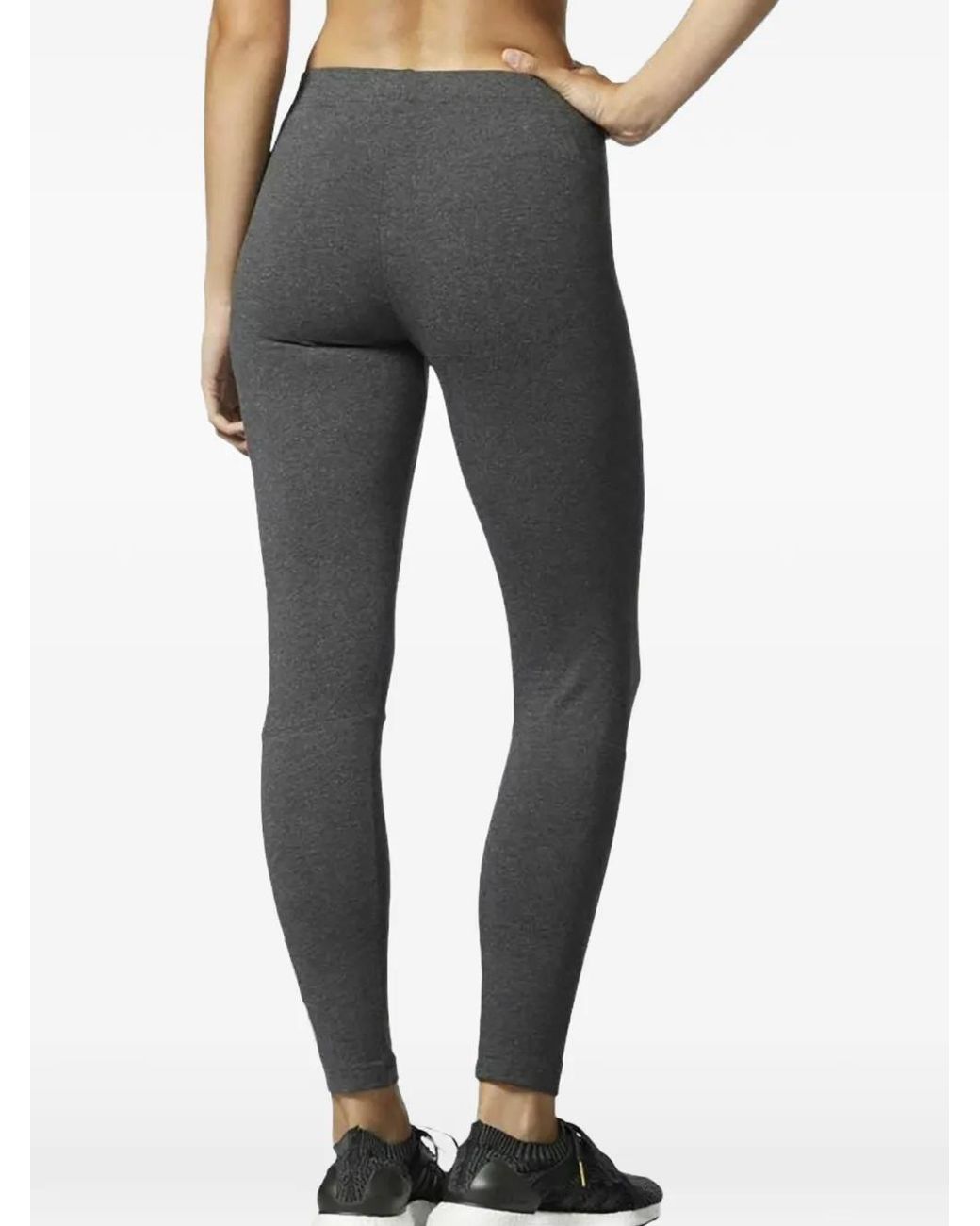 Adidas Gray Logo-Print Leggings