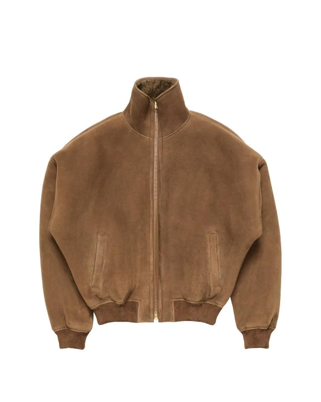 Acne Brown Shearling Bomber Jacket