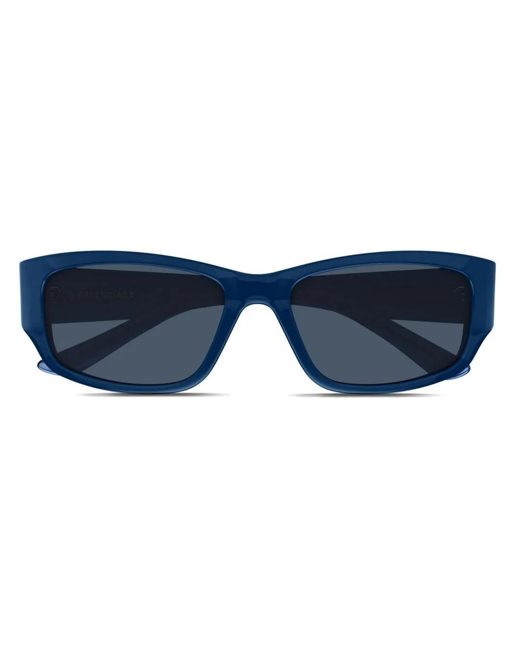 Balenciaga Blue Rectangle-Frame Sunglasses