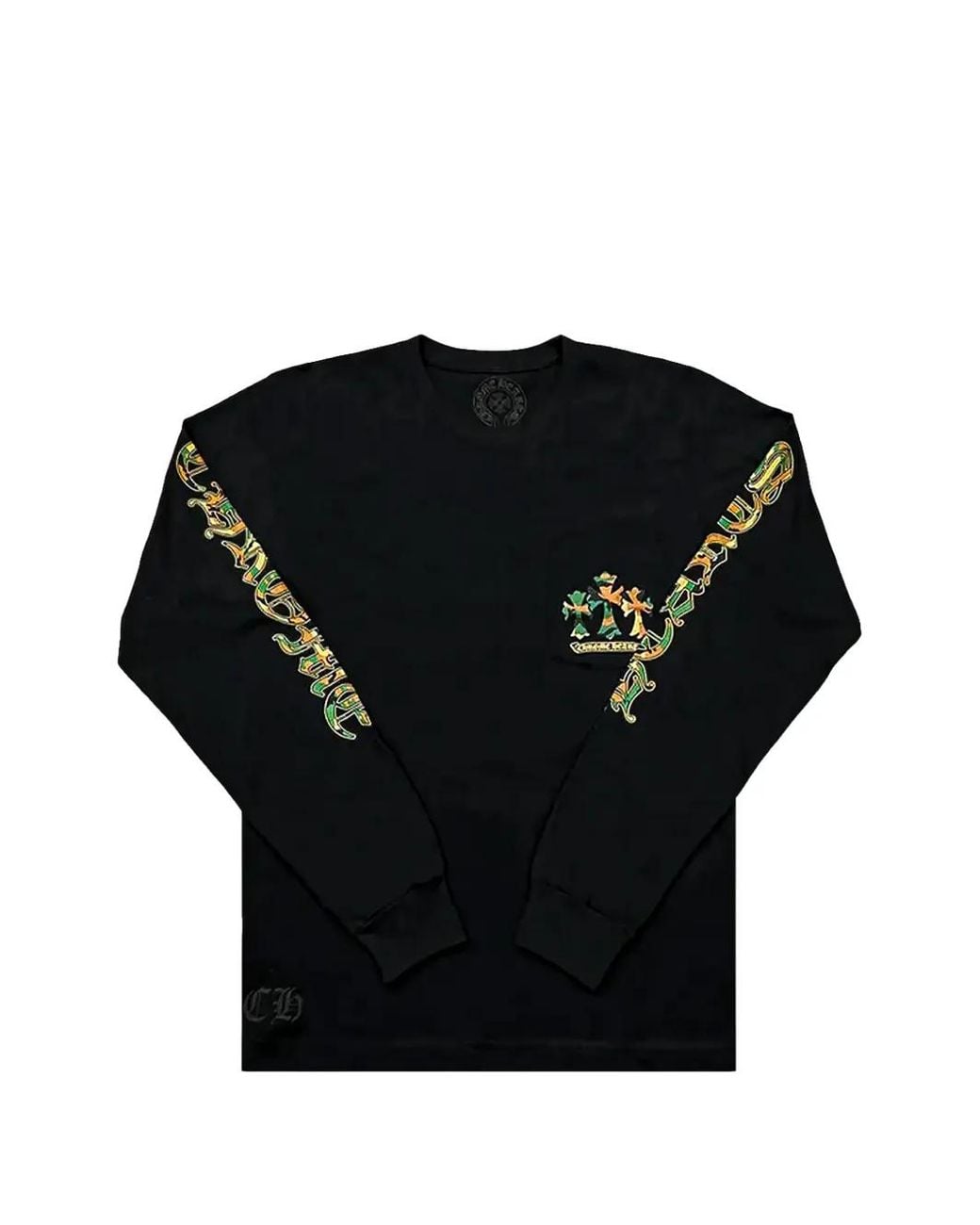 Chrome Hearts Black Horseshoe Camo Long-Sleeve Sweatshirt for men