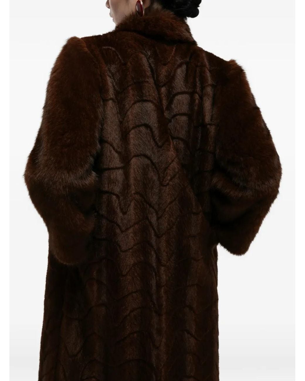 DUCIE Brown Betty Faux-Fur Coat