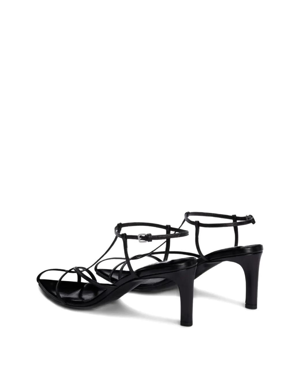 Jil Sander Black Cage Medium-Heel Sandals