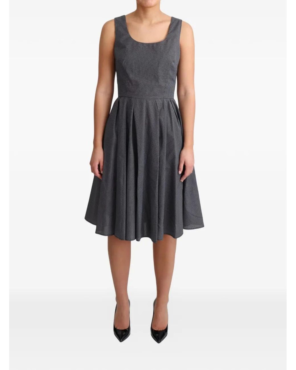 Dolce & Gabbana Black Aline Midi Dress