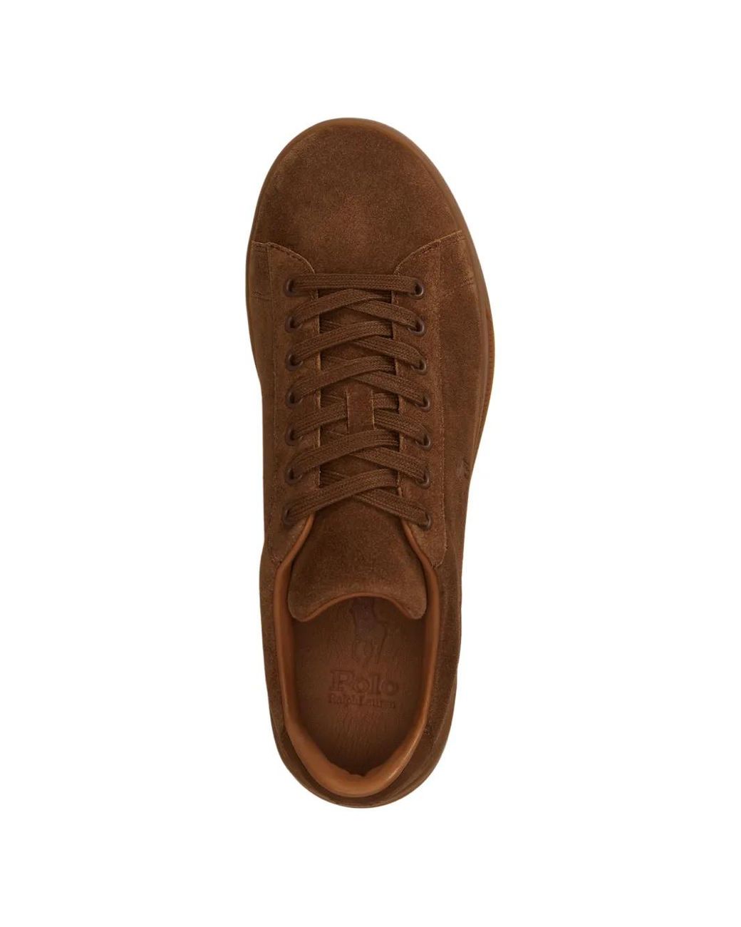 Polo Ralph Lauren Brown Heritage Court Ii Suede Trainers for men