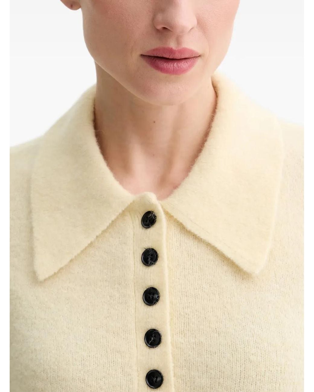 Gestuz Natural Gzalpha Buttoned Polo Top