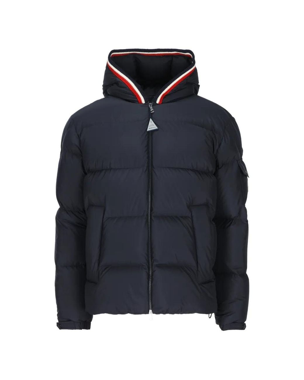 Moncler Blue Lacfroid Hooded Short Down Jacket for men