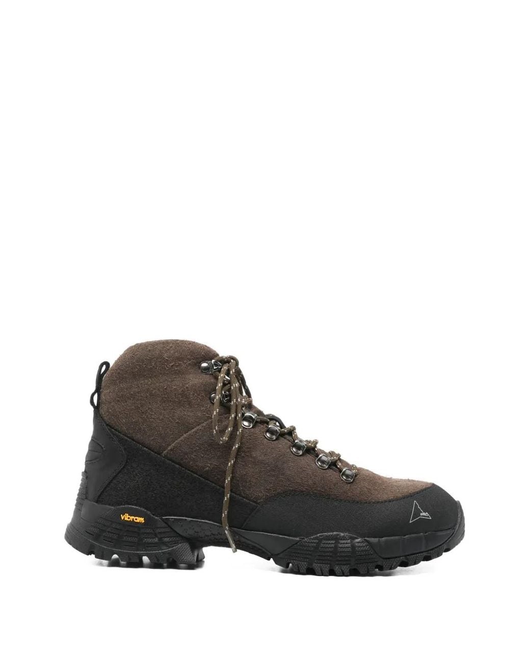 Roa Brown Lace-Up Lug-Sole Boots for men