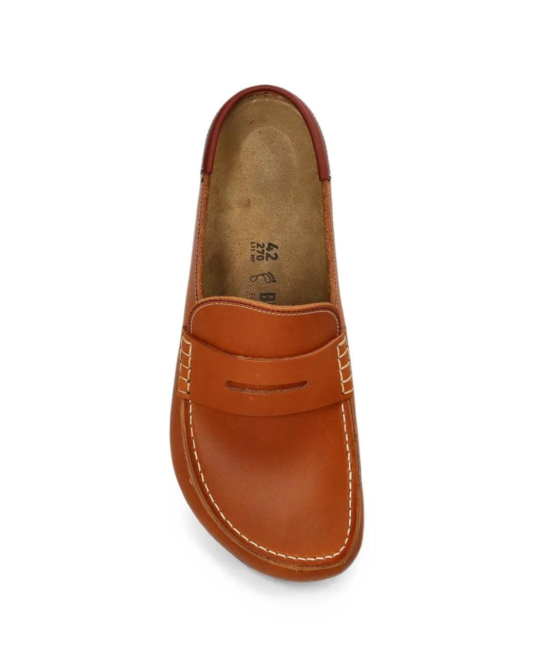 Birkenstock Brown Mules Naples À Doubles Coutures for men
