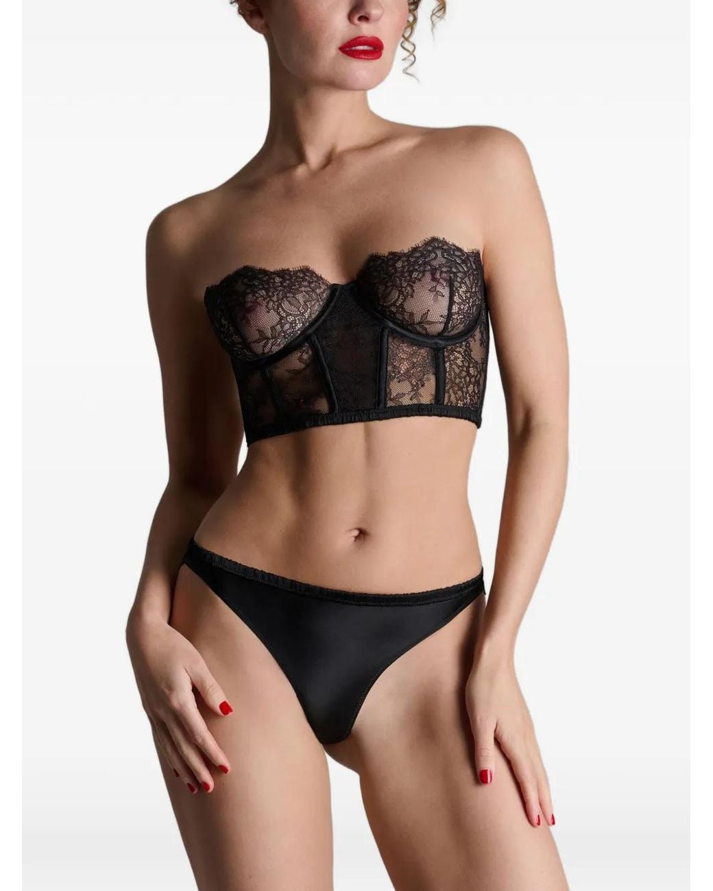 Maison Close Black Rendez-Vous Bustier Bra