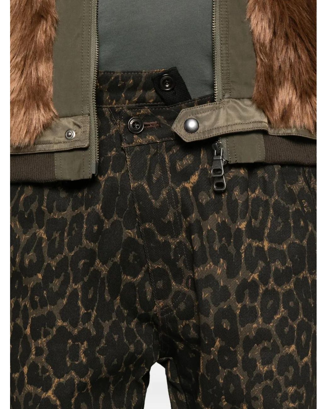 ANDERSSON BELL Gray Pantalon À Imprimé Animalier for men