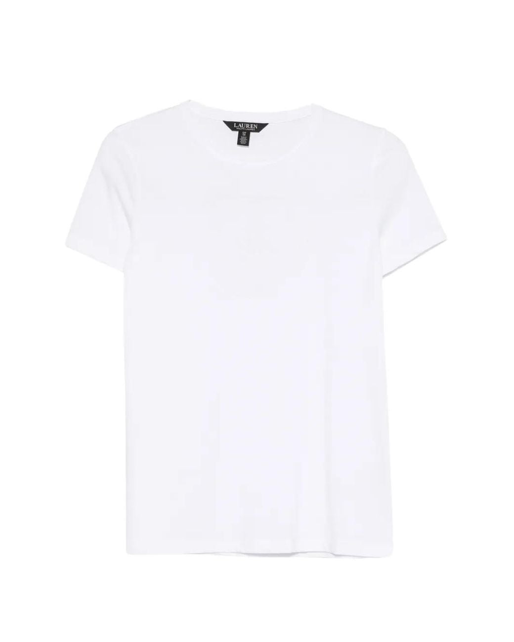 Ralph Lauren White Logo-Embroidered T-Shirt