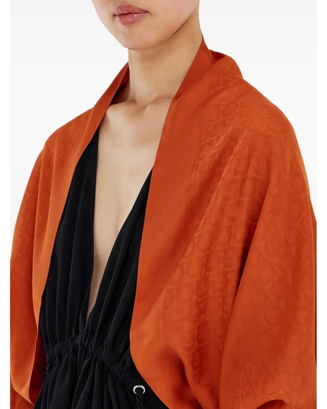 Ferragamo Orange Gancini Scarf