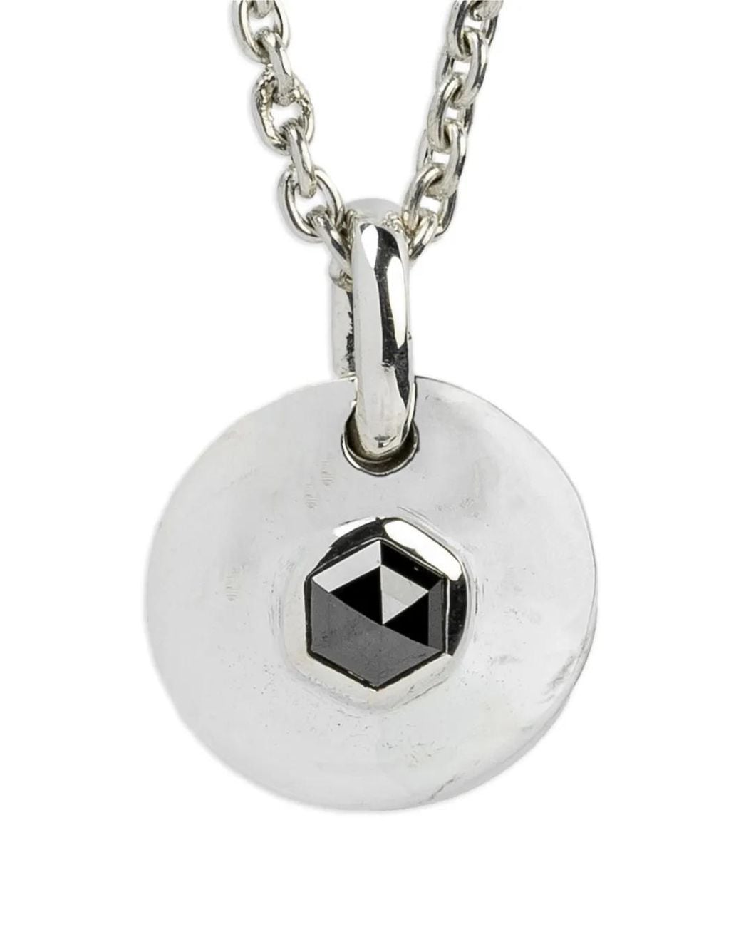 Parts Of 4 White Disk Diamond Necklace
