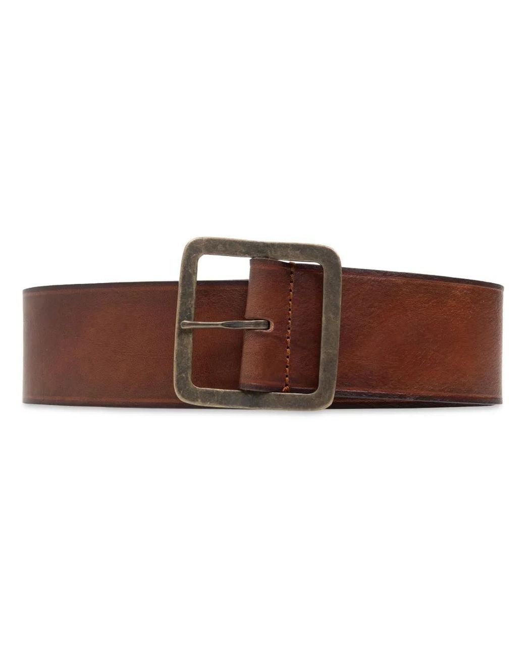 DSquared² Brown Zama Cow Leather Buckle Belts for men