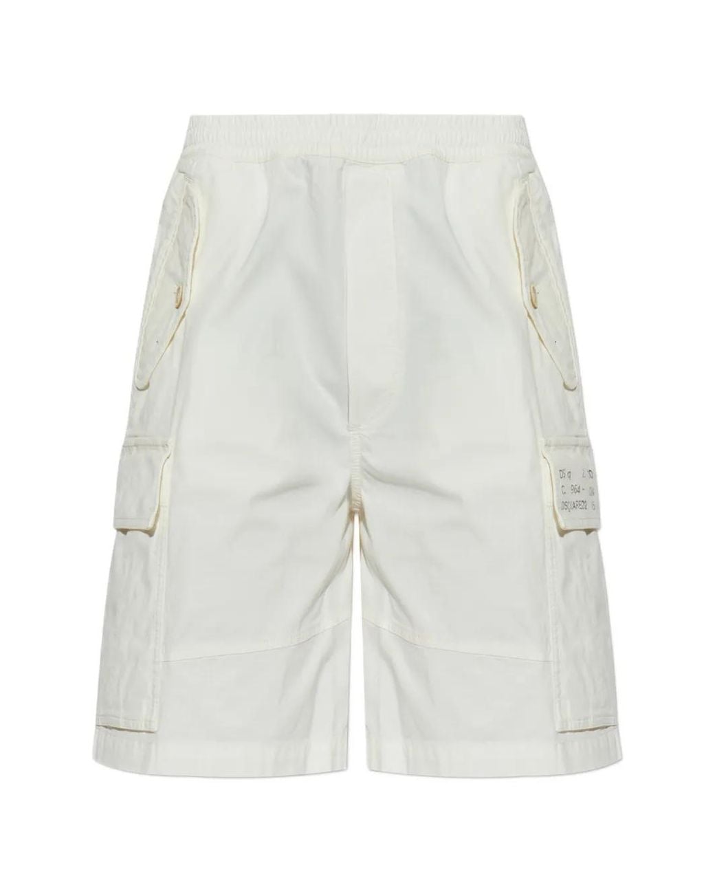 DSquared² White Ripstop Cargo-Pockets Shorts for men