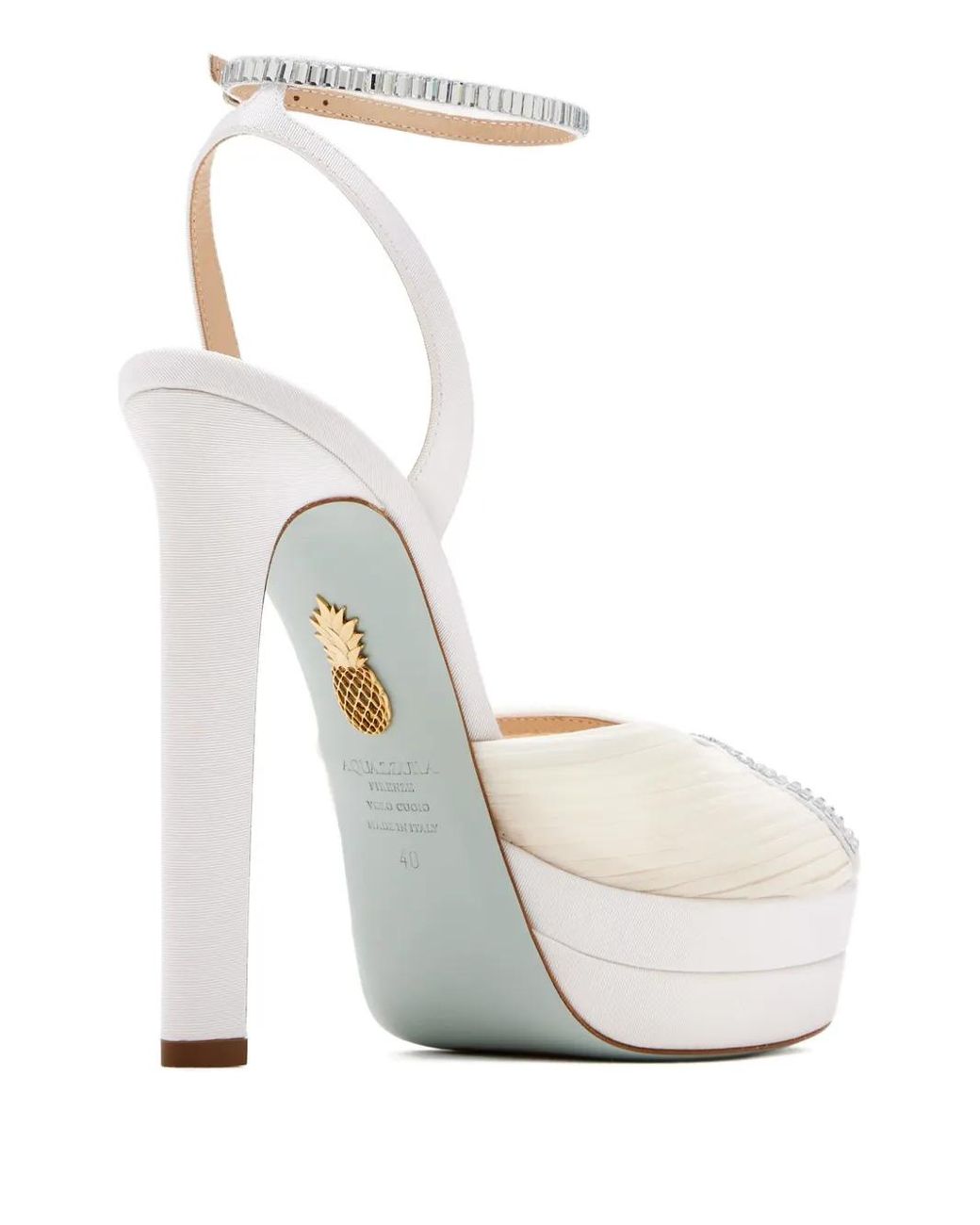 Aquazzura White Be Mine Plataeu 130 Sandals