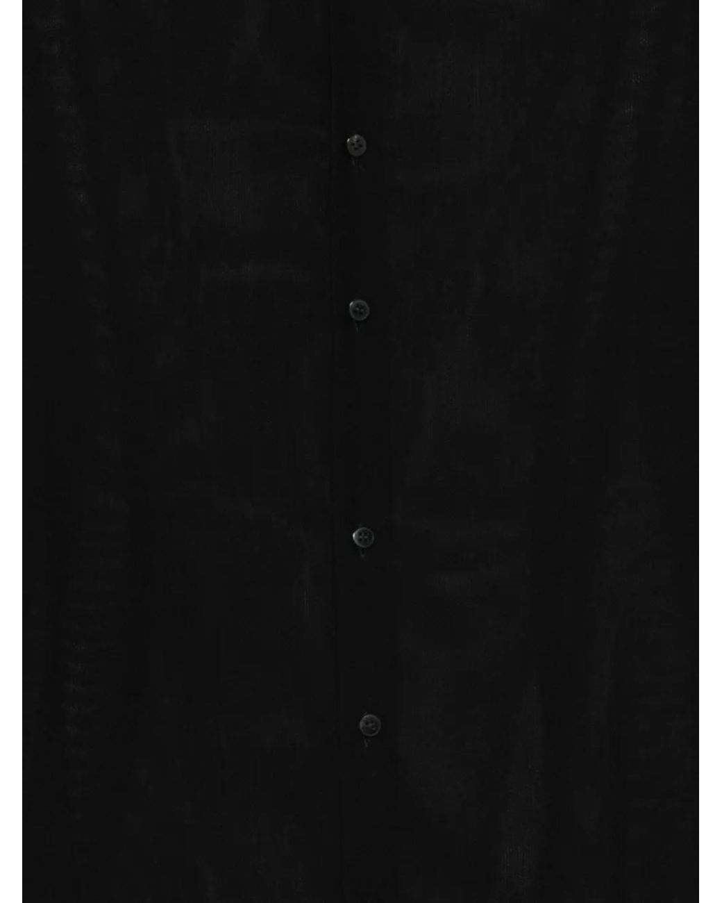 SAPIO Black Sheer Button-Up Shirt