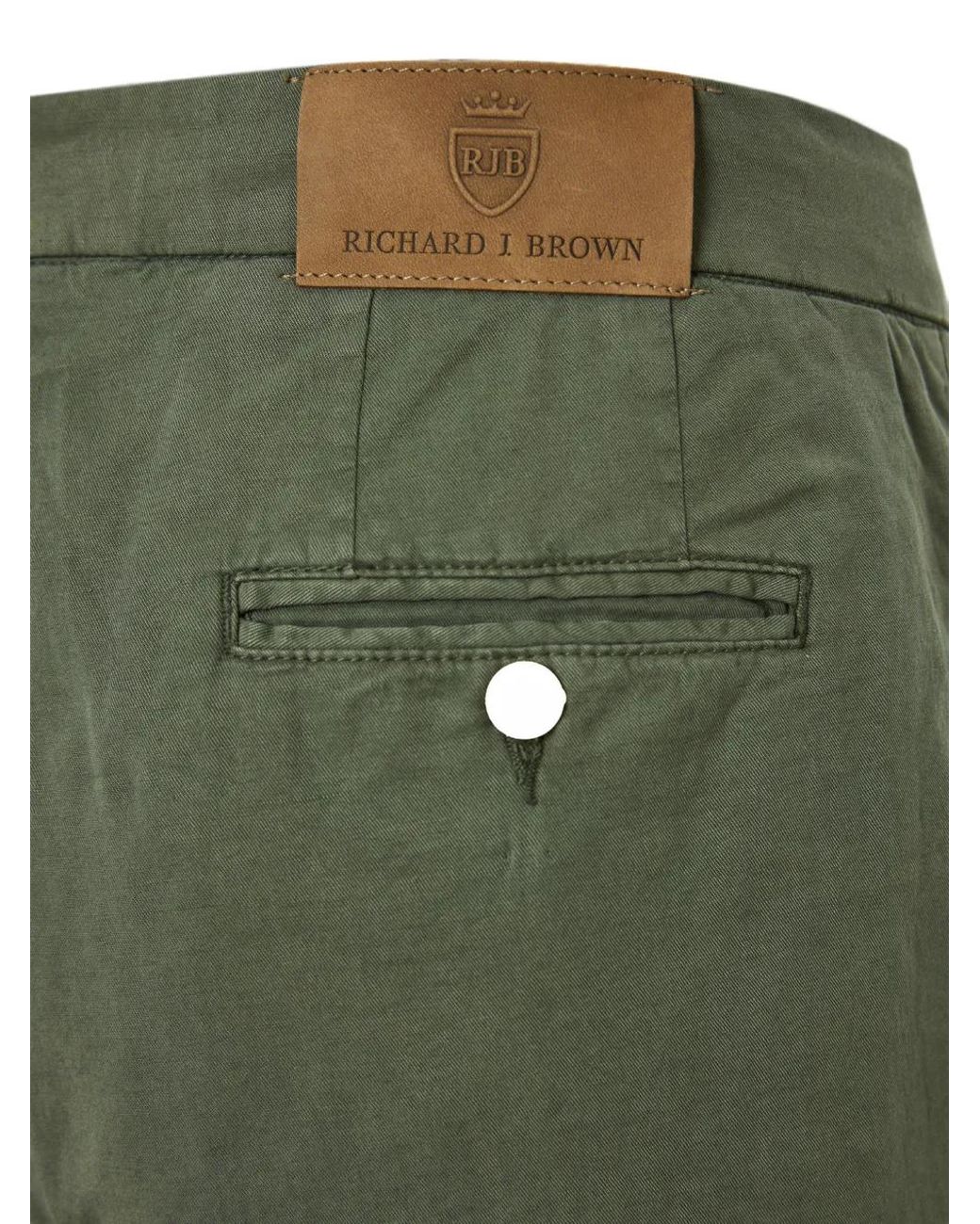 richard j. brown Green Logo-Patch Tailored Trousers for men