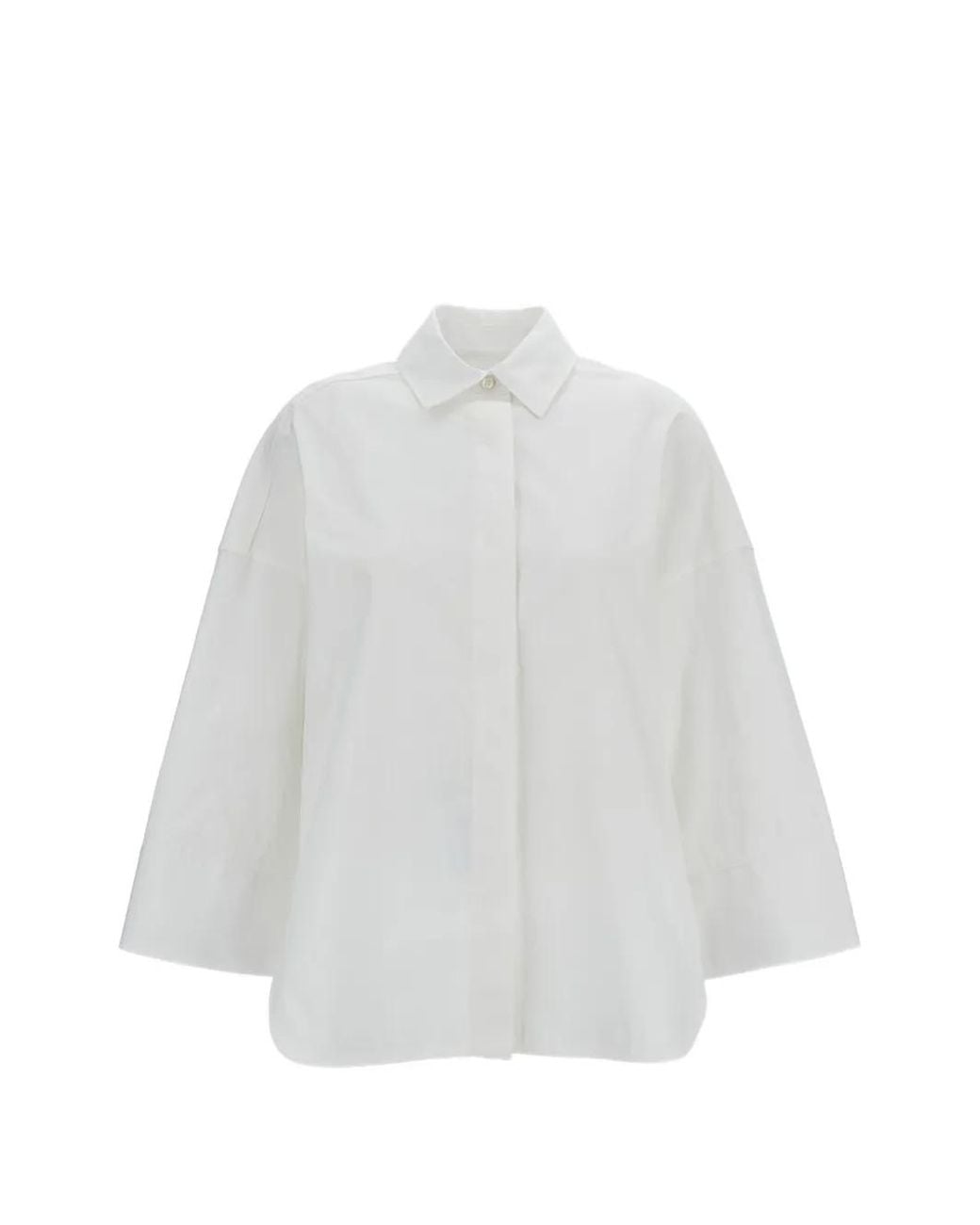 Alberto Biani White Three-Quarter-Sleeve Shirt