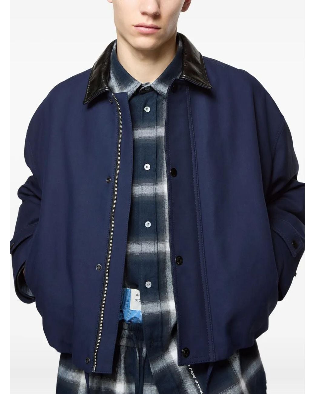 Acne Bomberjacke Mit Logo-Patch in Blue für Herren