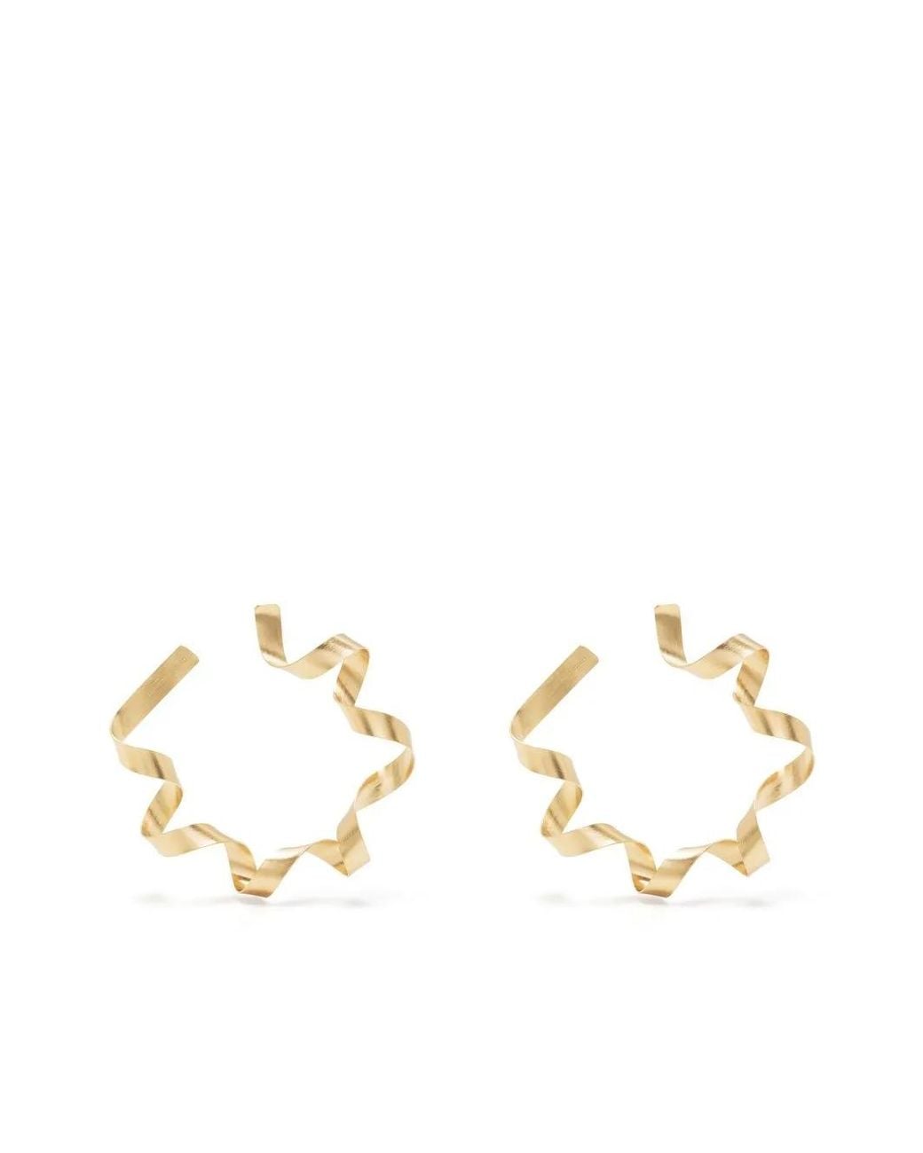 COMPLETEDWORKS Metallic Twist-Detail Hoop Earrings
