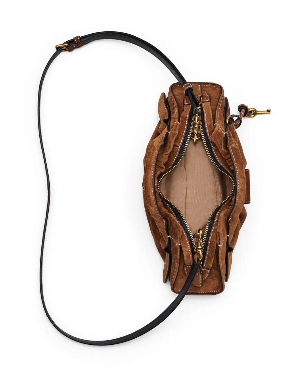 Marc Jacobs Brown Compact Cristina Suede Tote Bag