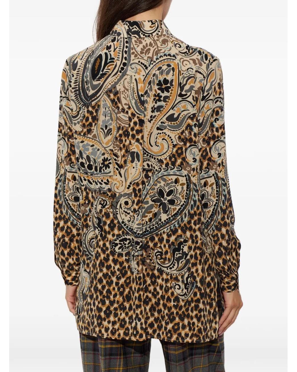 Etro Overhemd Met Luipaardprint in het White