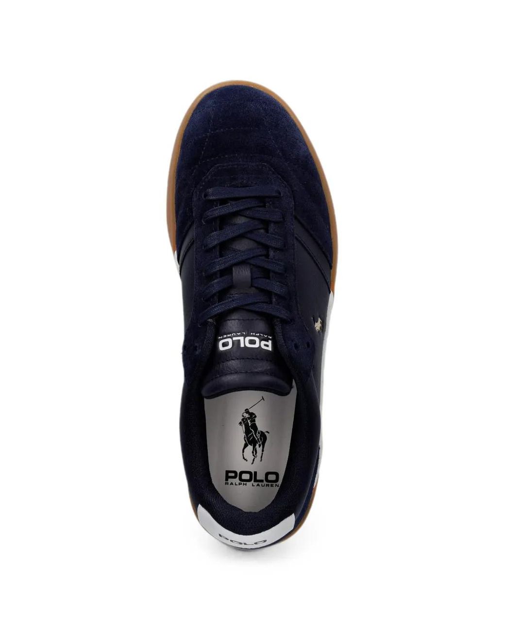 Polo Ralph Lauren Blue Pony Motif Panelled Sneakers for men