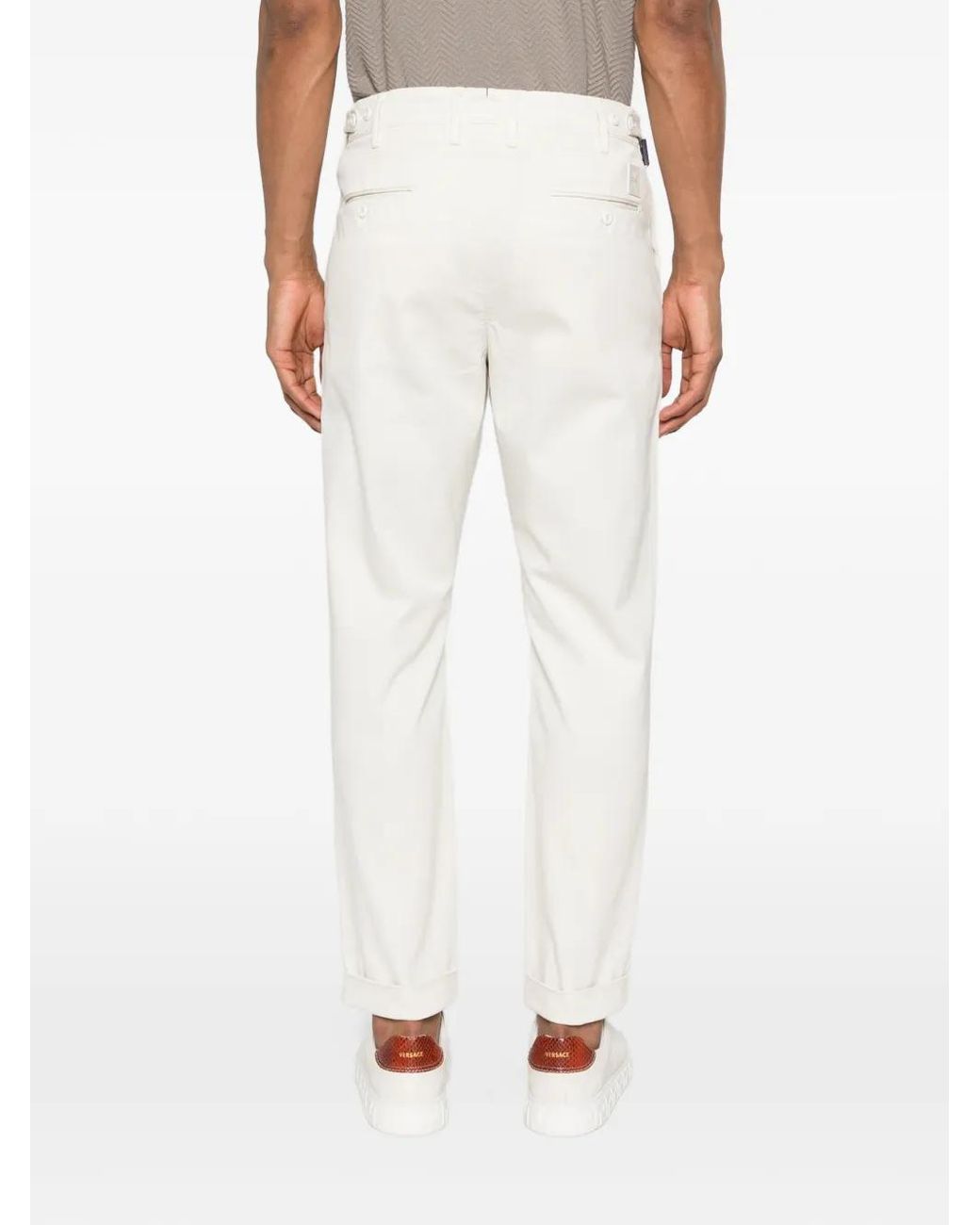 Jacob Cohen White Turn-Up Jeans for men
