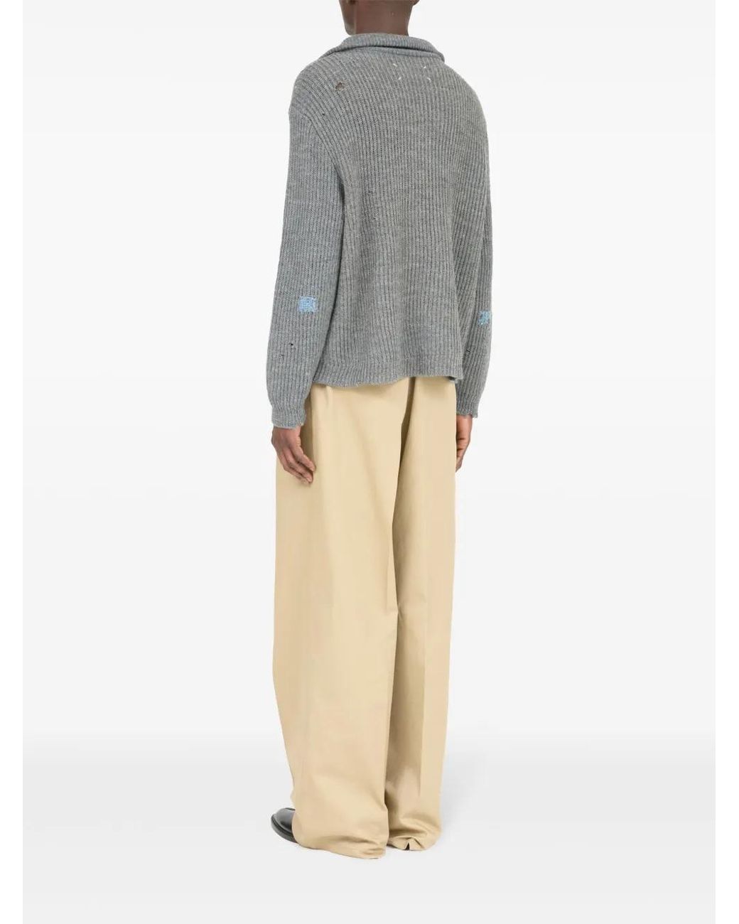 Maison Margiela Gray Summer Shetland Sweater for men