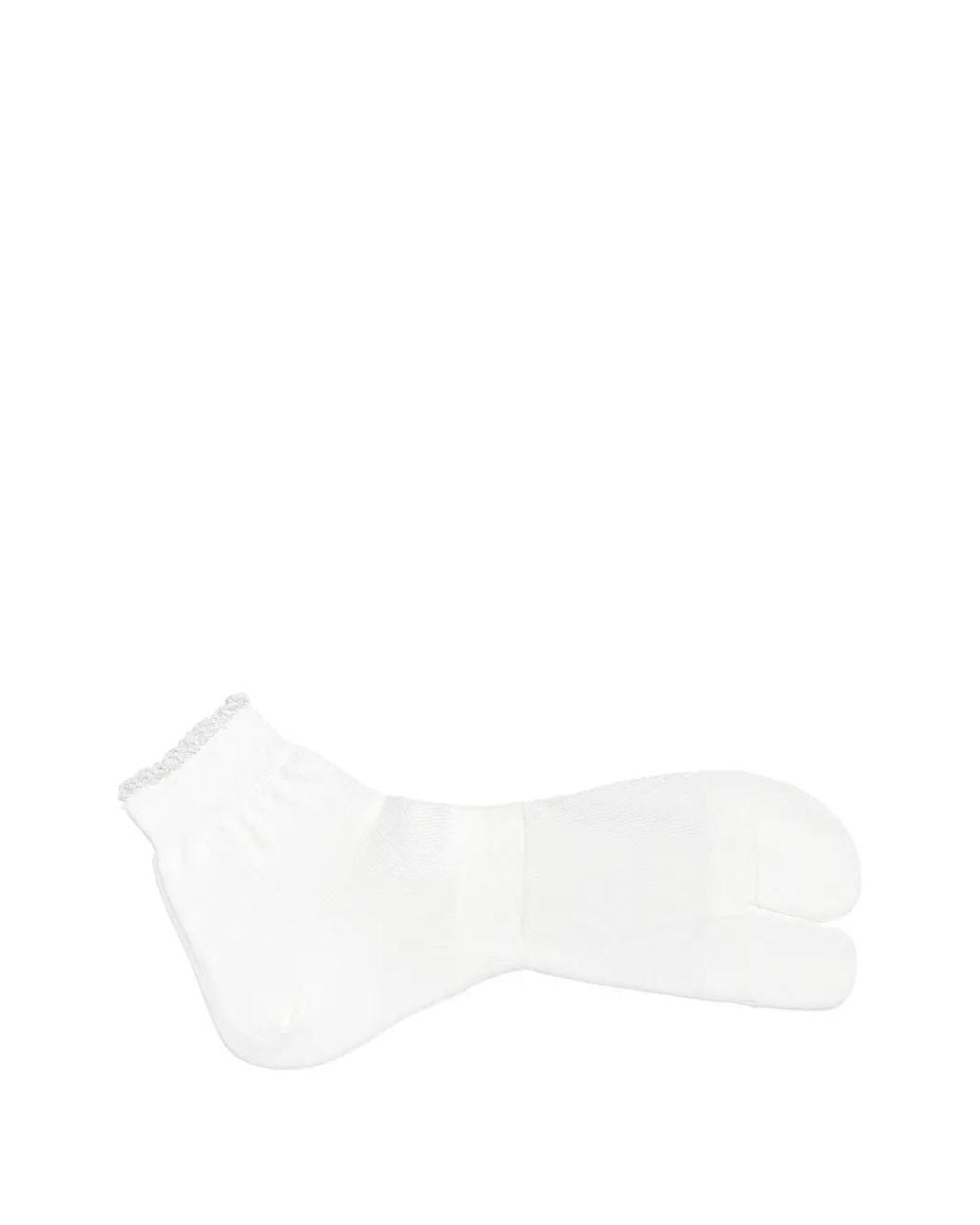 Antipast White Cotton Tabi Socks