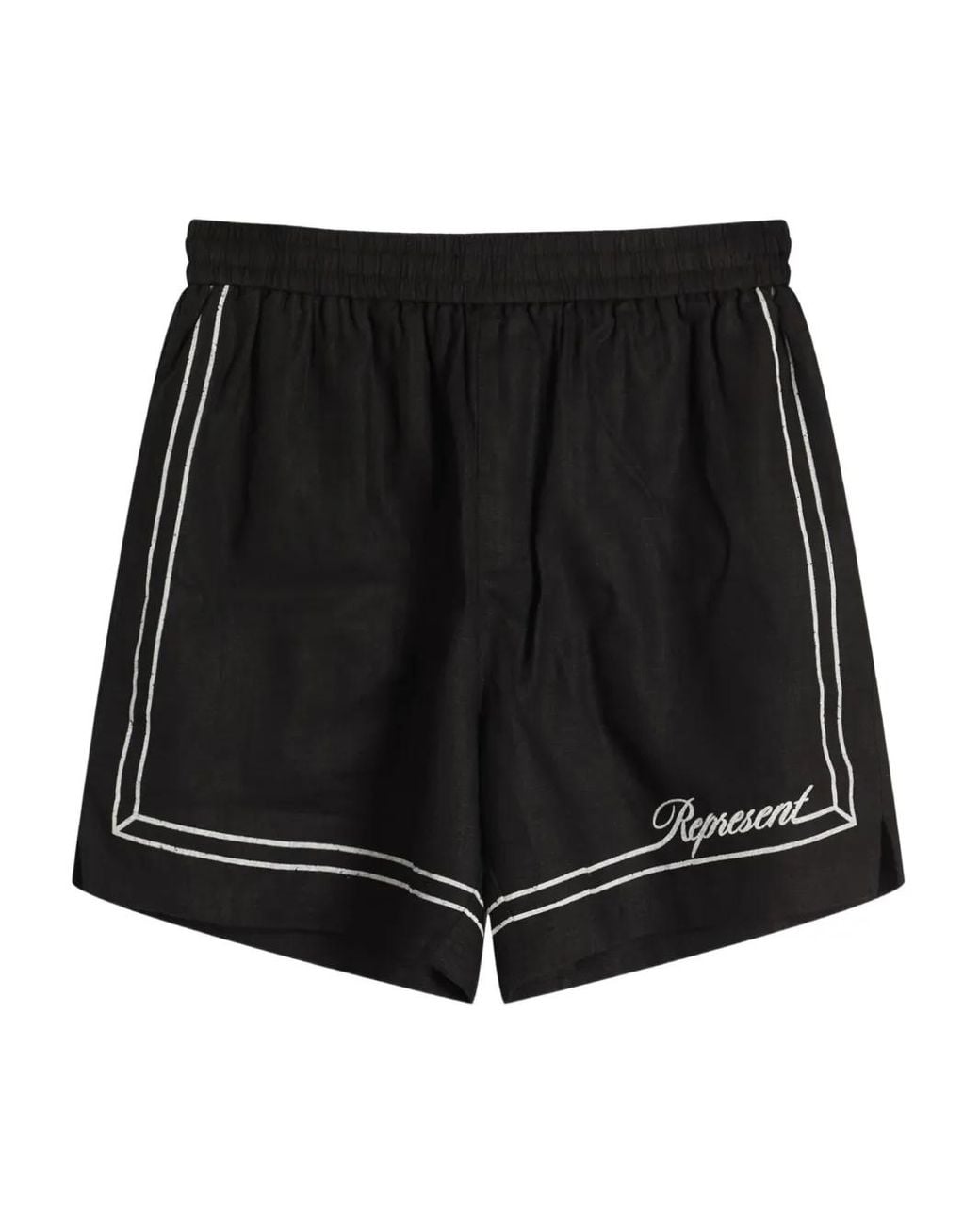 Bermudas Con Detalle De Borde Represent de hombre de color Black