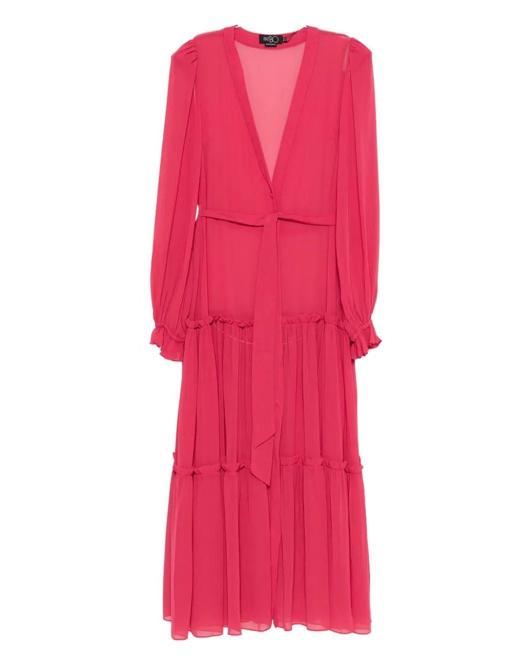 PATBO Pink Belted Ruffled Robe