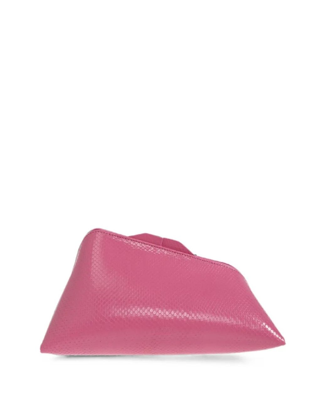 The Attico Pink 8:30Pm Snakeskin-Effect Clutch Bag