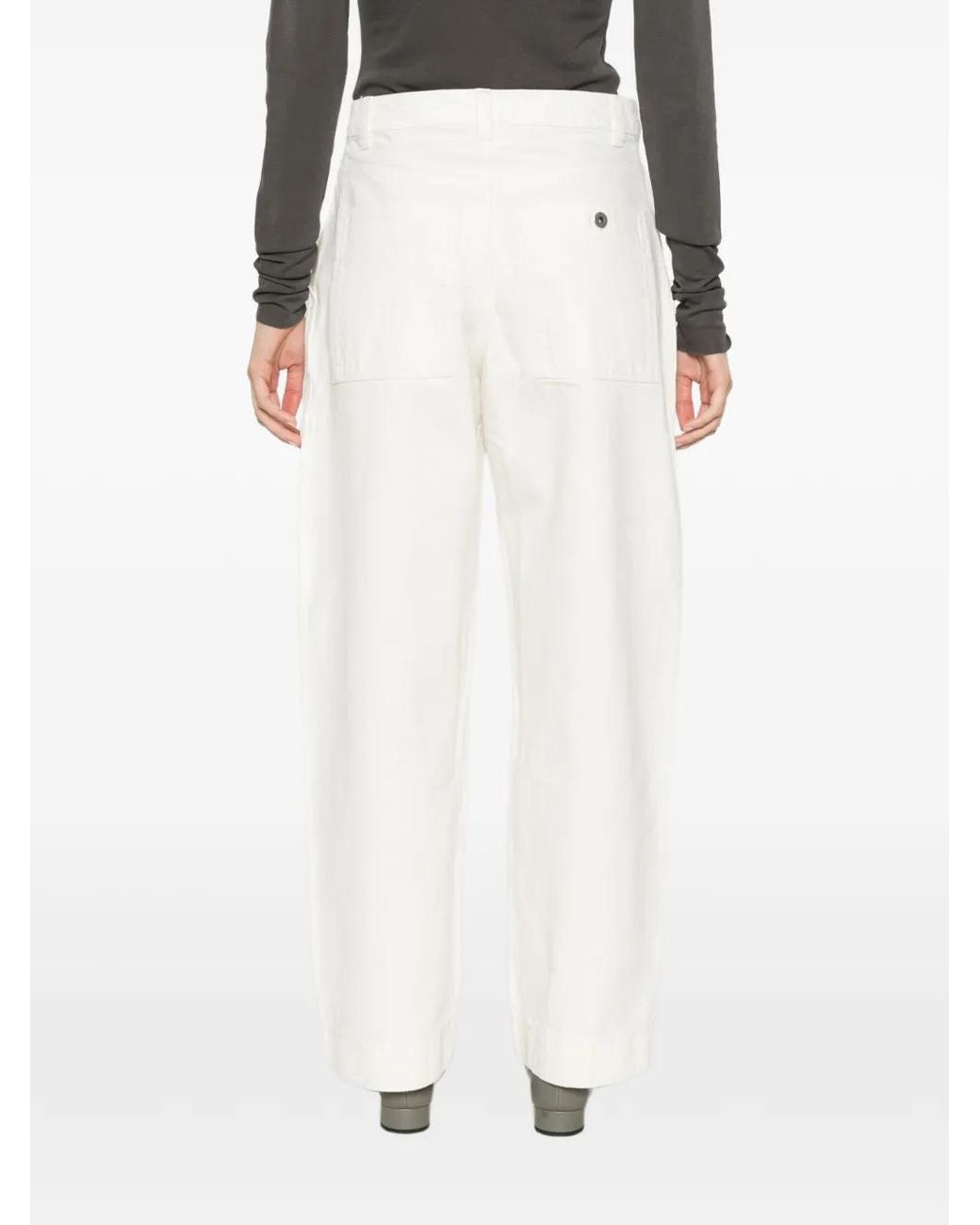 Soeur White Kurt Workwear Trousers With Pockets