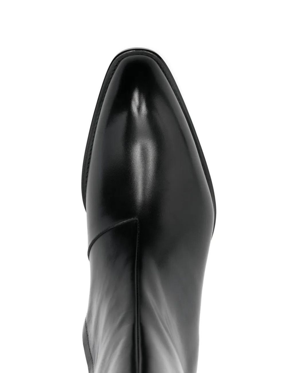 Tom Ford Black Burnished Leather Chelsea Boots for men