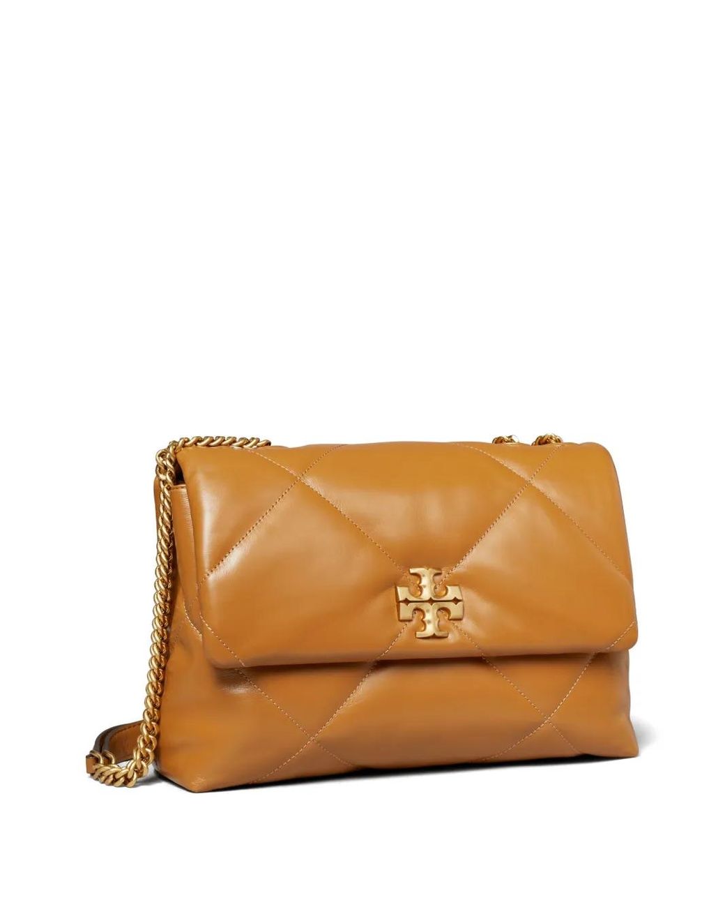 Tory Burch Brown Kira Diamond-Quilted Convertible Shoulder Bag