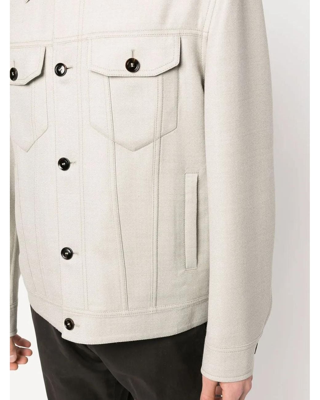 Brioni Natural Trucker Shirt Jacket for men