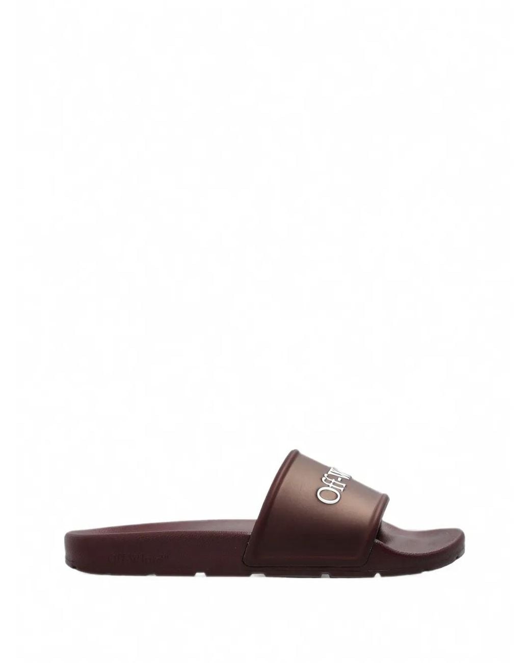 Off-White c/o Virgil Abloh Brown Bookish Sliders for men