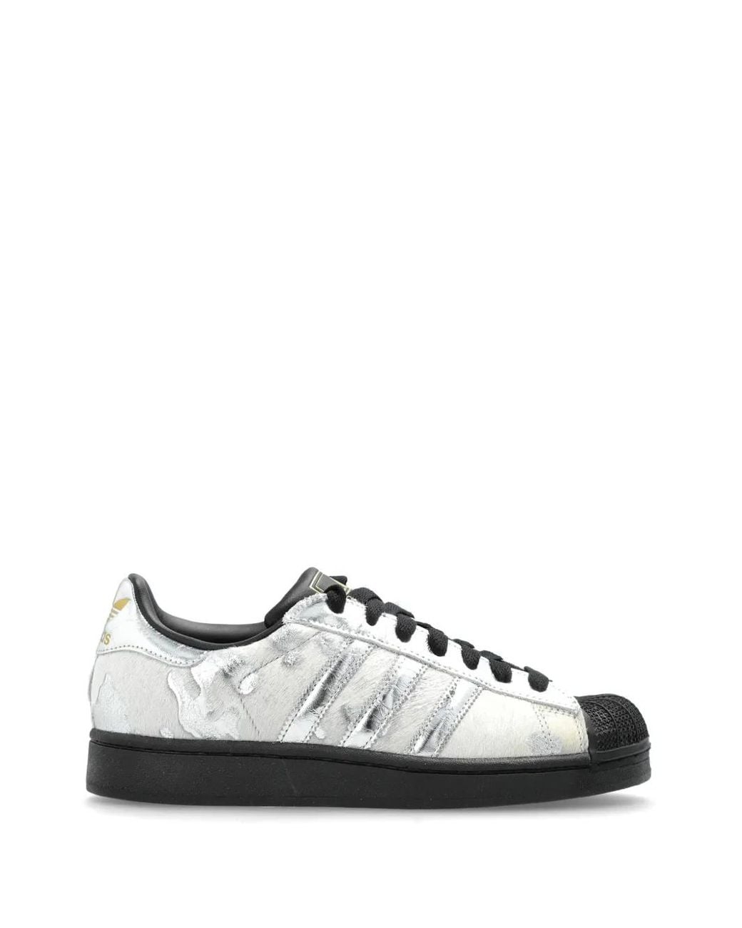 Adidas White Baskets Superstar Ii À Lacets