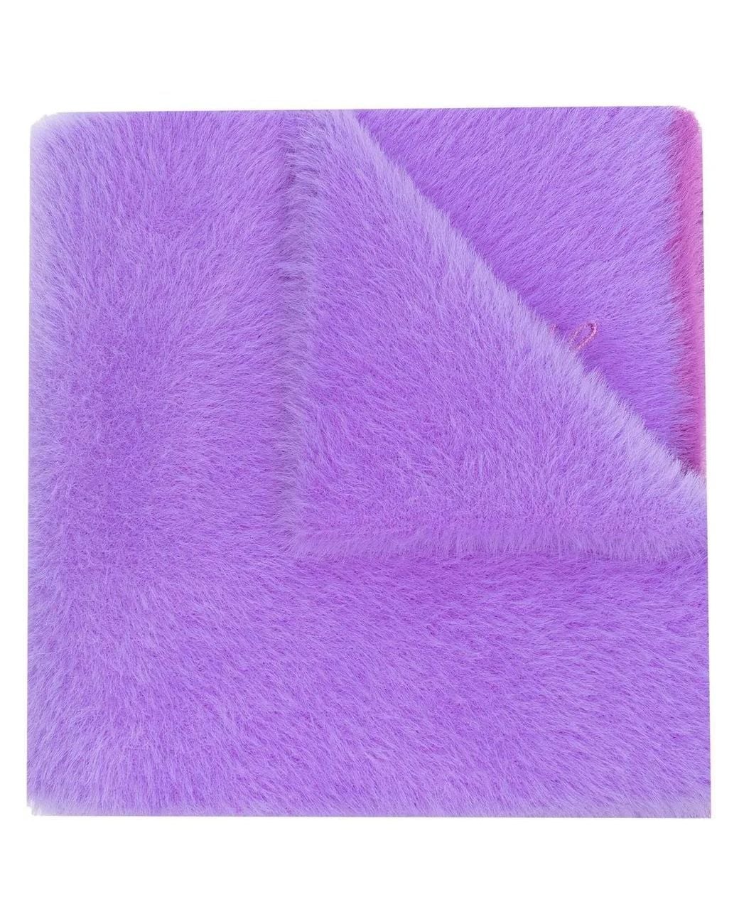 Jacquemus Purple Textured Logo-Embroidered Scarf